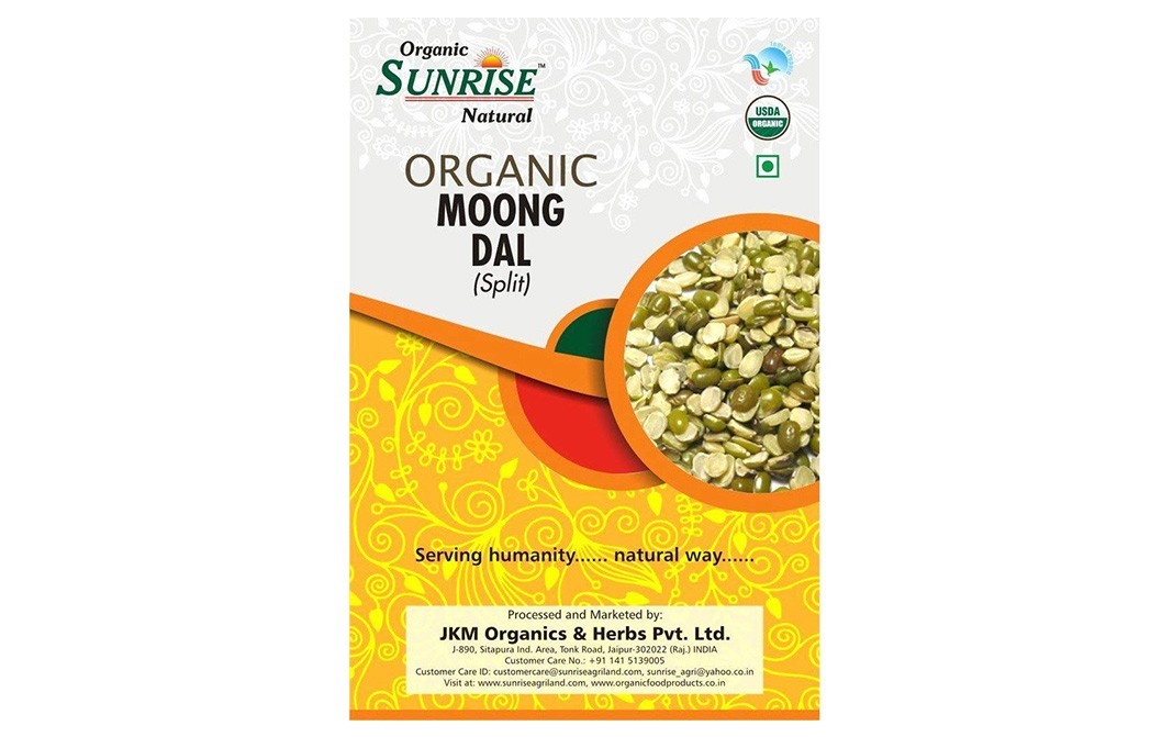 Organic Sunrise Organic Moong Dal (Split)   Box  2 kilogram